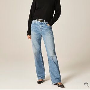 NWT JCrew petite mid rise relaxed straight jeans